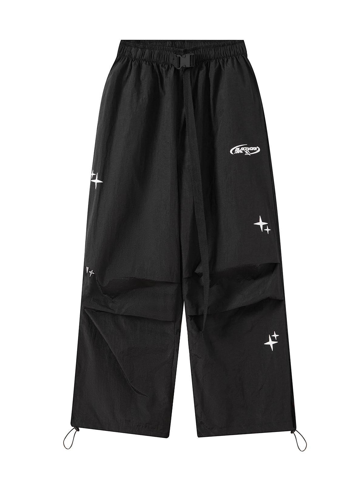 Vintage Star Print Loose Drawstring Sweatpants - fairypeony