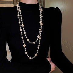 Irregular Long Pearl Necklace