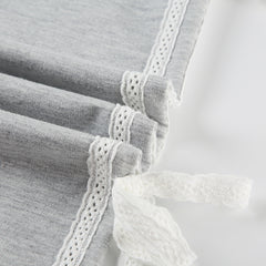 Lace Patchwork Bowknot Baggy Sweatpants