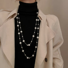 Irregular Long Pearl Necklace