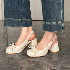 Aesthetic Chunky Heel Mary Jane Sandals