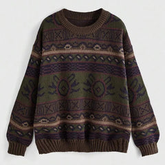 Womens Round Neck Pullover Sweater - fairypeony