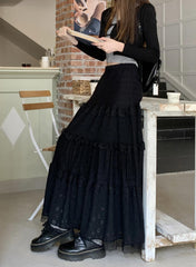 Fairy Lace Patchwork Maxi Skirt