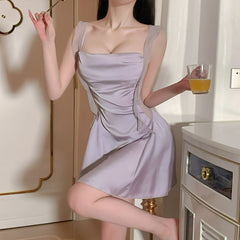Women's Sling Strap Ice Silk Nightgown
