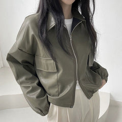 Vintage Big Pocket Oversized Zip Up Jacket