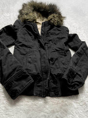 Fleece-Lined Workwear Hooded Jacket