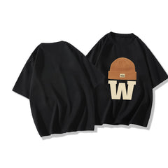 Vintage Embroidered Hat Short Sleeve Tee