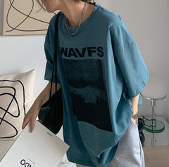 Vintage Print Oversized T-shirt