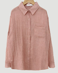 Solid Color Thin Sun Protective Blouse