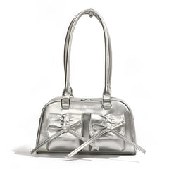 The Galactic Satchel Bow Leather Shoulder Bag
