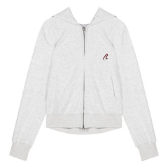 Gray Hooded Long Sleeve Sweater Coat For Women Spring And Autumn