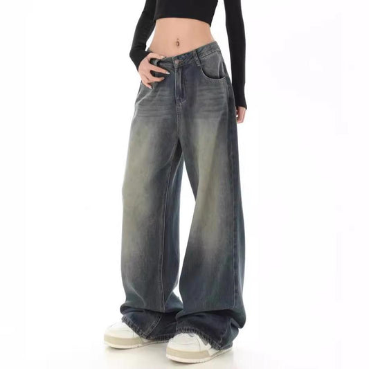 Vintage Dark Wash Baggy Boyfriend Jeans
