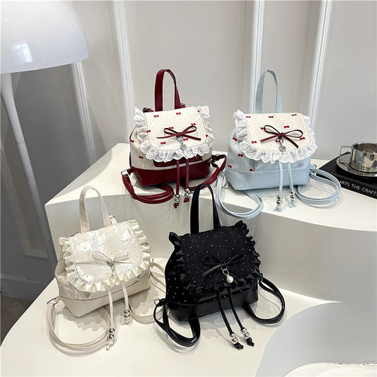 Bowknot Travel Backpack for Women - fairypeony