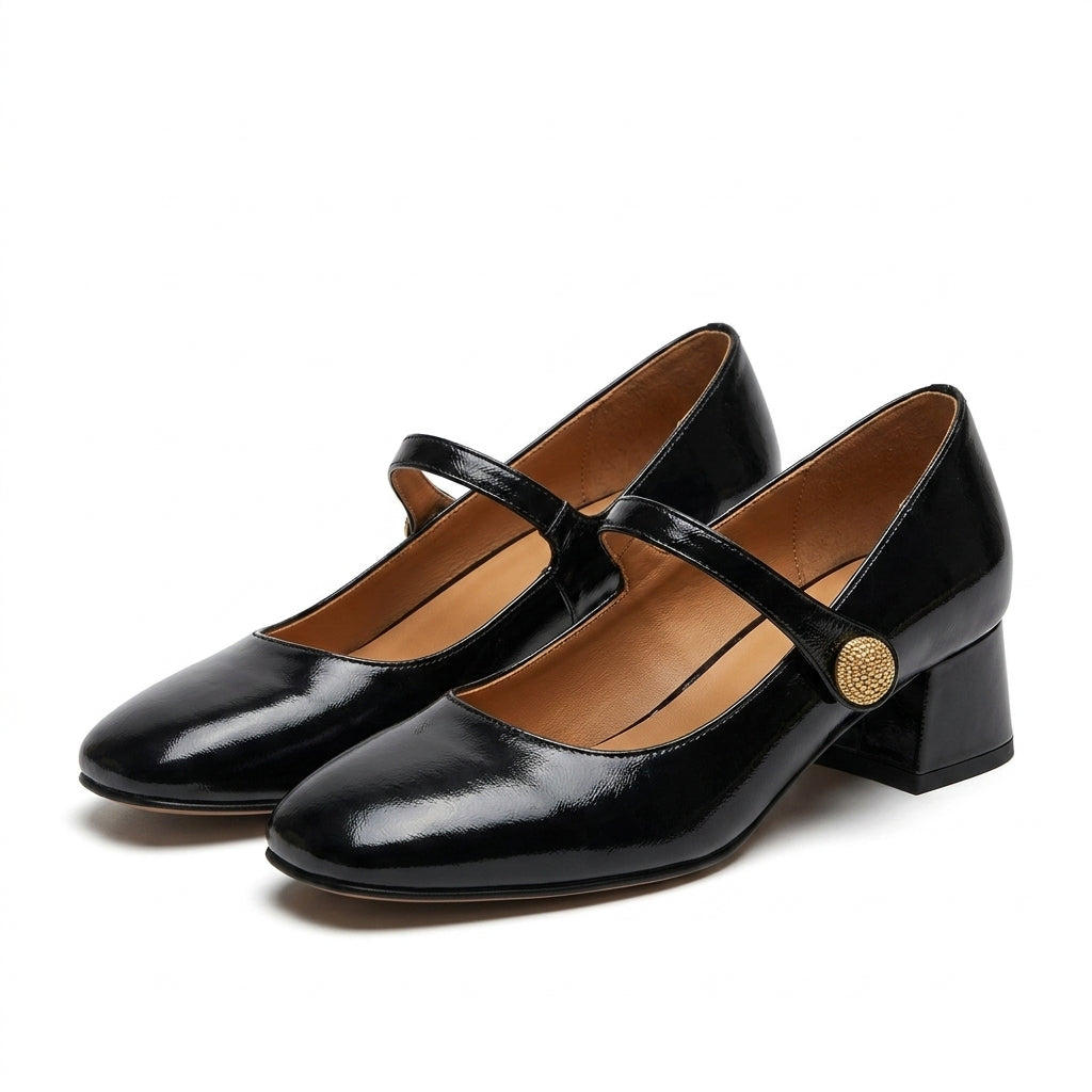 Vintage Buckle Mary Jane Shoes