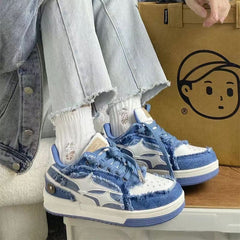 Vintage Patchwork Canvas Sneakers