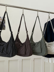 Vintage Checkered Print Crossbody Bag