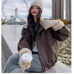 Womens Retro Leather Jacket
