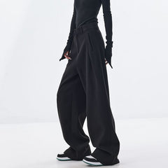 Vintage High Waist Wide Leg Suit Pants