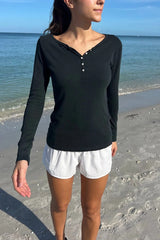 Long Sleeve Striped Print Knit Shirt