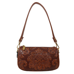 Chinese Style Embossed Crossbody Bag - fairypeony