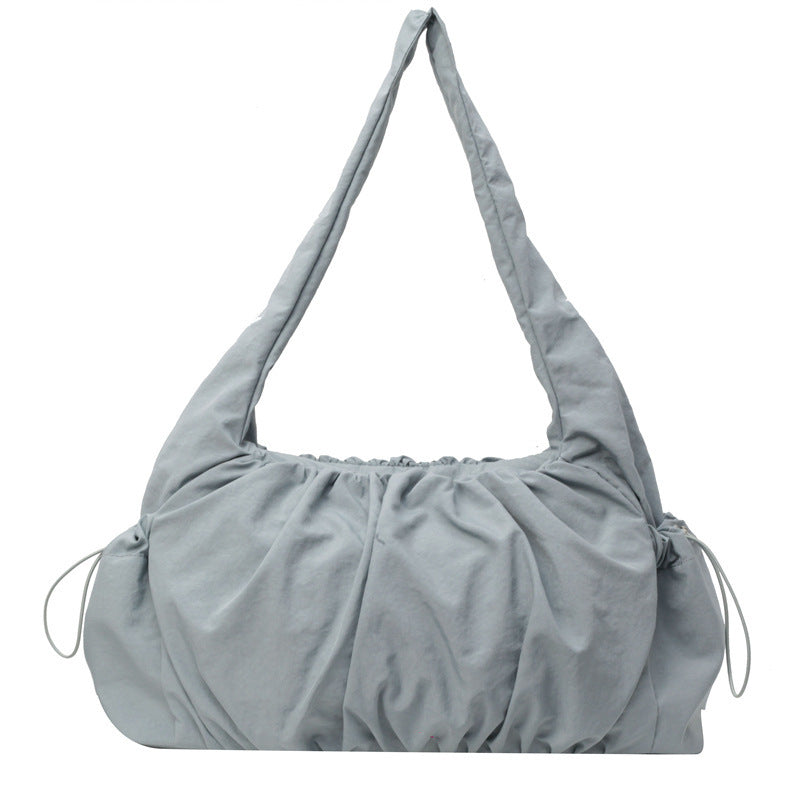 Shirring String Big Shoulder Bag | fairypeony