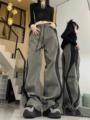Zipper Stitching Patchwork Baggy Sweatpants