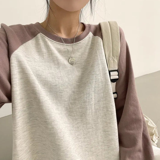 Vintage Raglan Long Sleeve Preppy Tee