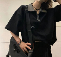 Vintage Polo Neck Short Sleeve Tee