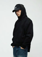 Heavyweight Cotton Hooded Sweatshirt Loose Fit Pullover