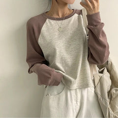 Vintage Raglan Long Sleeve Preppy Tee