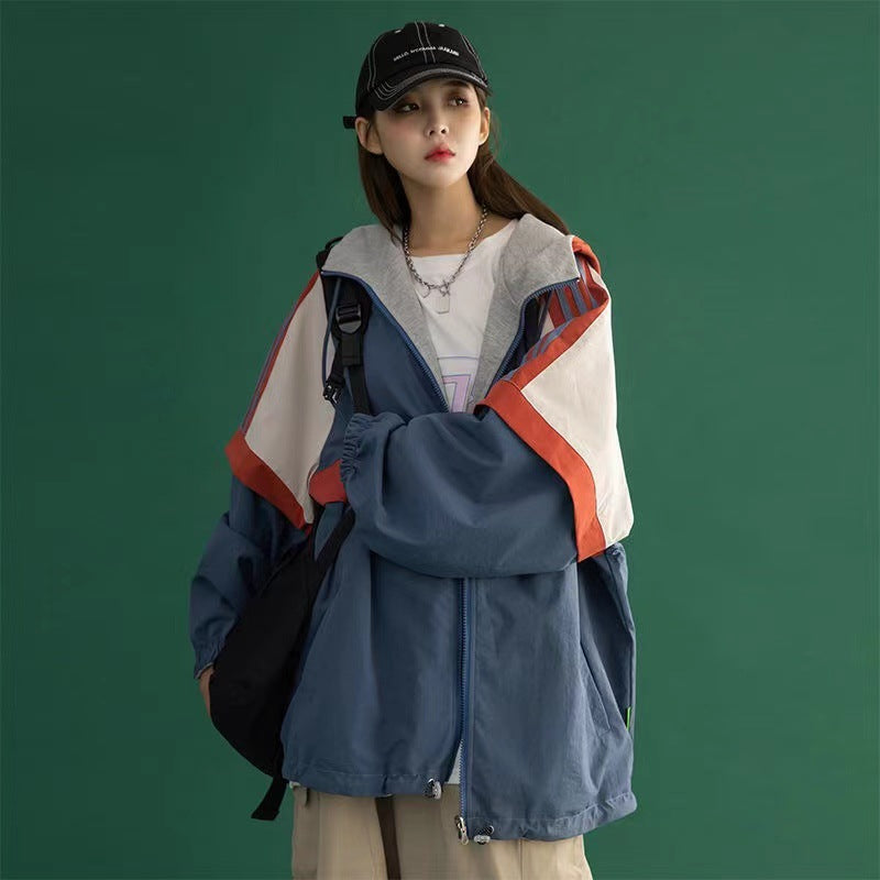 Oversized Reverse Hooded Jacket - fairypeony