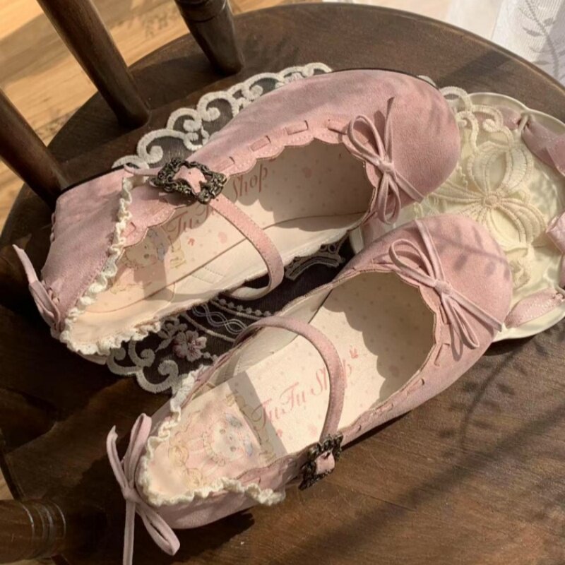 Retro Mary Jane Low Heel Shoes - fairypeony