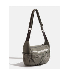 Lace Patchwork Bow Large Capacity Shoulder Bag - fairypeony