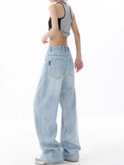 Light Blue Washed Baggy Boyfriend Jeans
