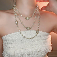 Irregular Long Pearl Necklace