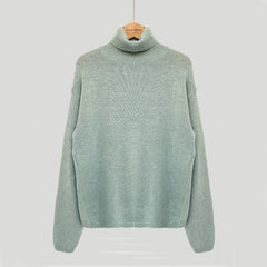 Dark Academia Turtle Neck Solid Color Sweater
