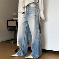 Vintage Washed Mopping Loose Boyfriend Jeans