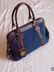Retro Polka Dot College Style Tote Bag