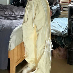 High Waist Striped Baggy Sweatpants