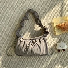 Ribbon Shirring String Shoulder Bag