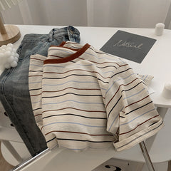 Retro Striped Cotton Tshirt