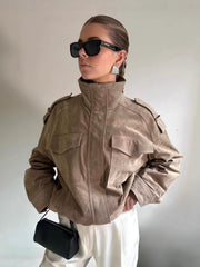 Casual loose-fitting jacket coat