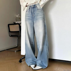 Vintage Washed Mopping Loose Boyfriend Jeans
