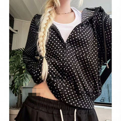 Women's Short Hooded Sweatshirt Jacket