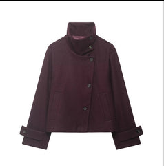 Casual Stand Collar Womens Jacket
