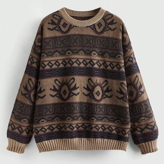 Womens Round Neck Pullover Sweater - fairypeony