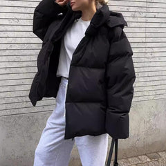 Multicolor Hooded Puffer Jacket