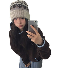 Women's Fleece Hooded Zip Up Jacket Double Pocket Casual Winter Coat