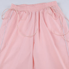 Size Friendly Pink Parachute Cargo Pants - fairypeony