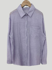 Solid Color Thin Sun Protective Blouse